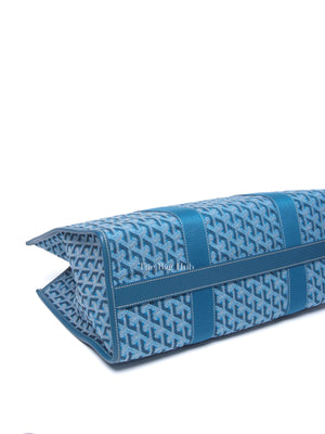 Goyard Ocean Blue Jacquard Villette MM Tote Bag