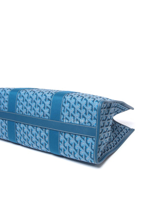 Goyard Ocean Blue Jacquard Villette MM Tote Bag