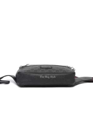 Gucci Black/Grey GG Supreme Web Belt Bag