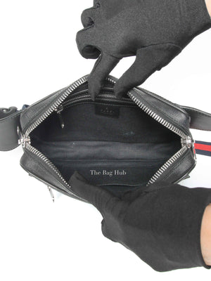 Gucci Black/Grey GG Supreme Web Belt Bag