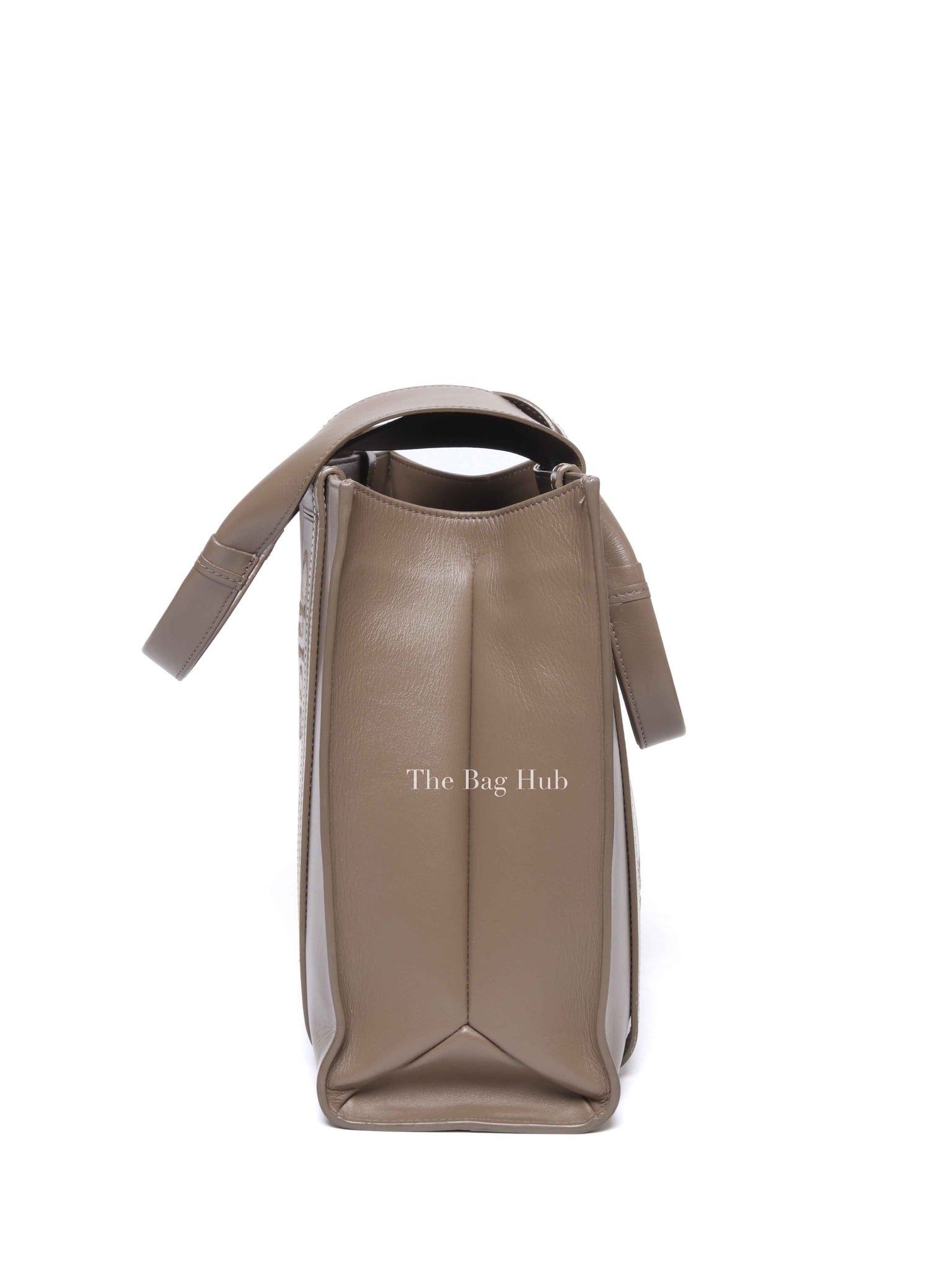 Chloe Taupe Leather Woody Embroidered Medium Tote Bag