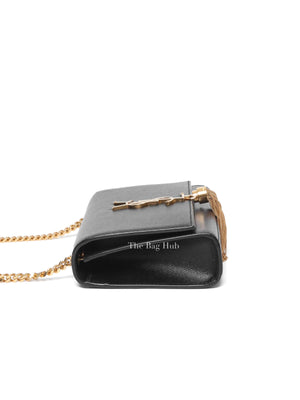 Saint Laurent Black Leather Small Monogram Kate Shoulder Bag