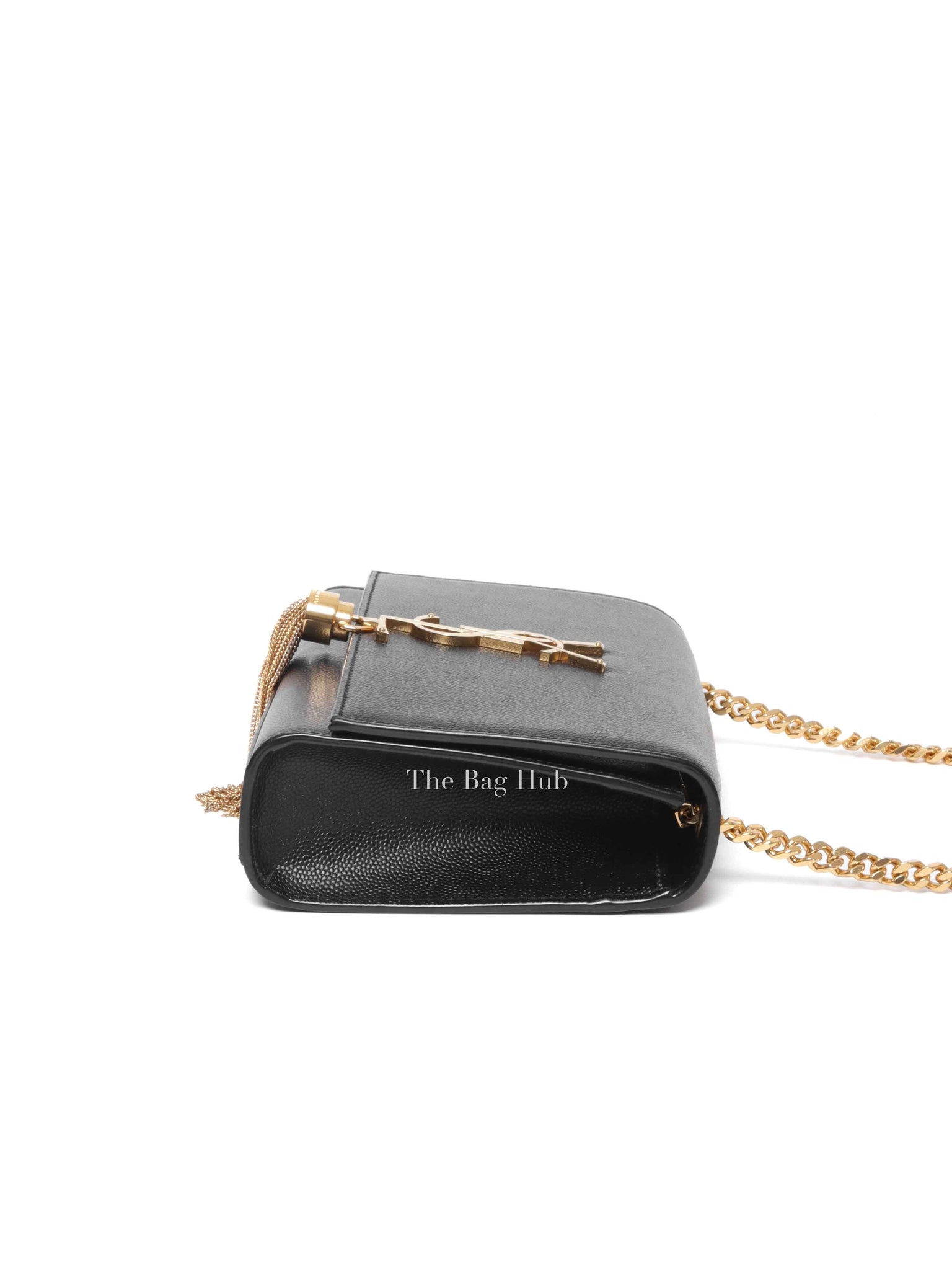 Saint Laurent Black Leather Small Monogram Kate Shoulder Bag