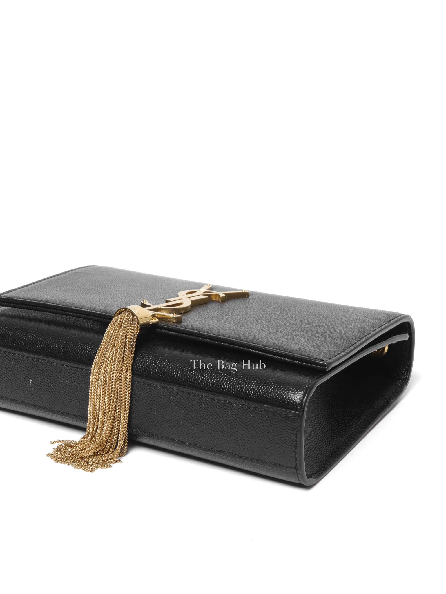 Saint Laurent Black Leather Small Monogram Kate Shoulder Bag
