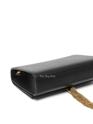 Saint Laurent Black Leather Small Monogram Kate Shoulder Bag