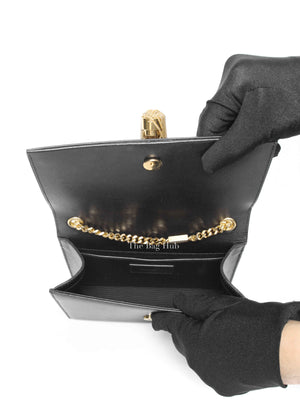 Saint Laurent Black Leather Small Monogram Kate Shoulder Bag