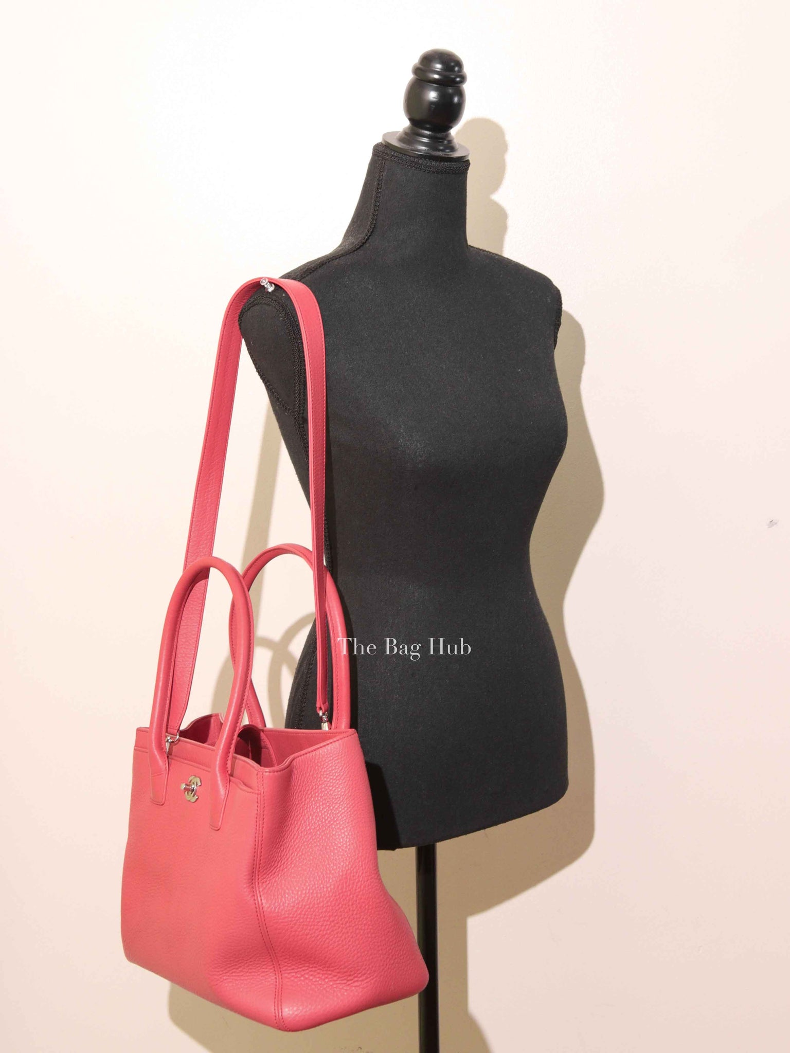 Chanel Pink Salmon Caviar Leather Cerf Executive Tote Bag