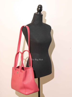 Chanel Pink Salmon Caviar Leather Cerf Executive Tote Bag