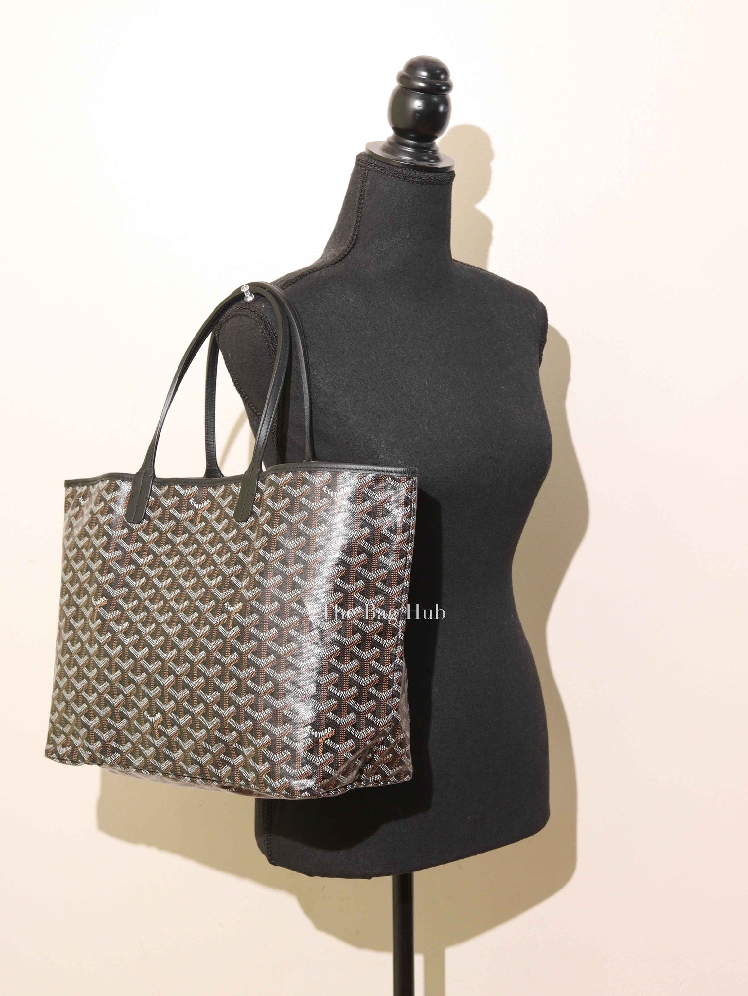 Goyard Black Canvas Saint Louis PM Tote Bag