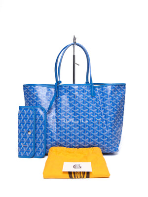 Goyard Sky Blue Canvas Saint Louis PM Tote Bag