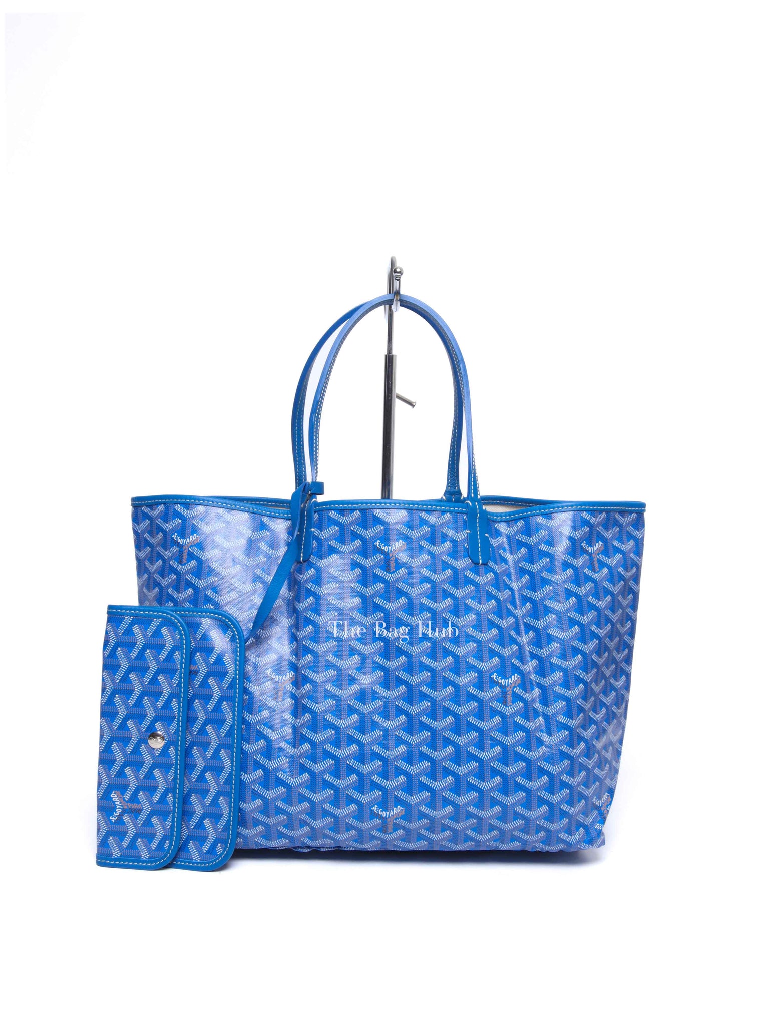 Goyard Sky Blue Canvas Saint Louis PM Tote Bag