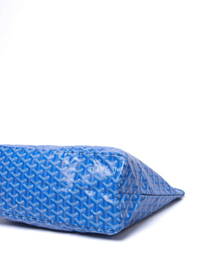 Goyard Sky Blue Canvas Saint Louis PM Tote Bag
