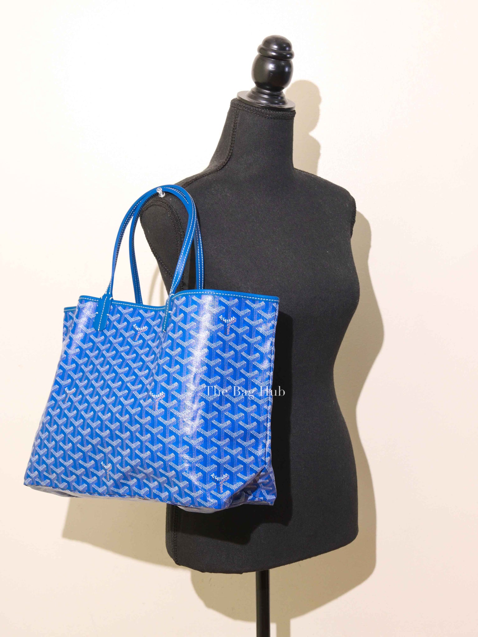 Goyard Sky Blue Canvas Saint Louis PM Tote Bag