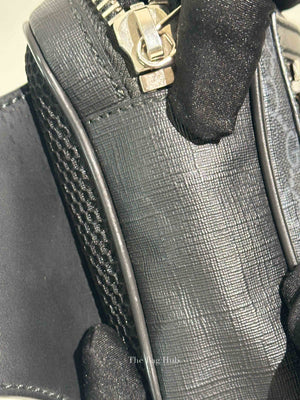Gucci Black/Grey GG Supreme Web Belt Bag