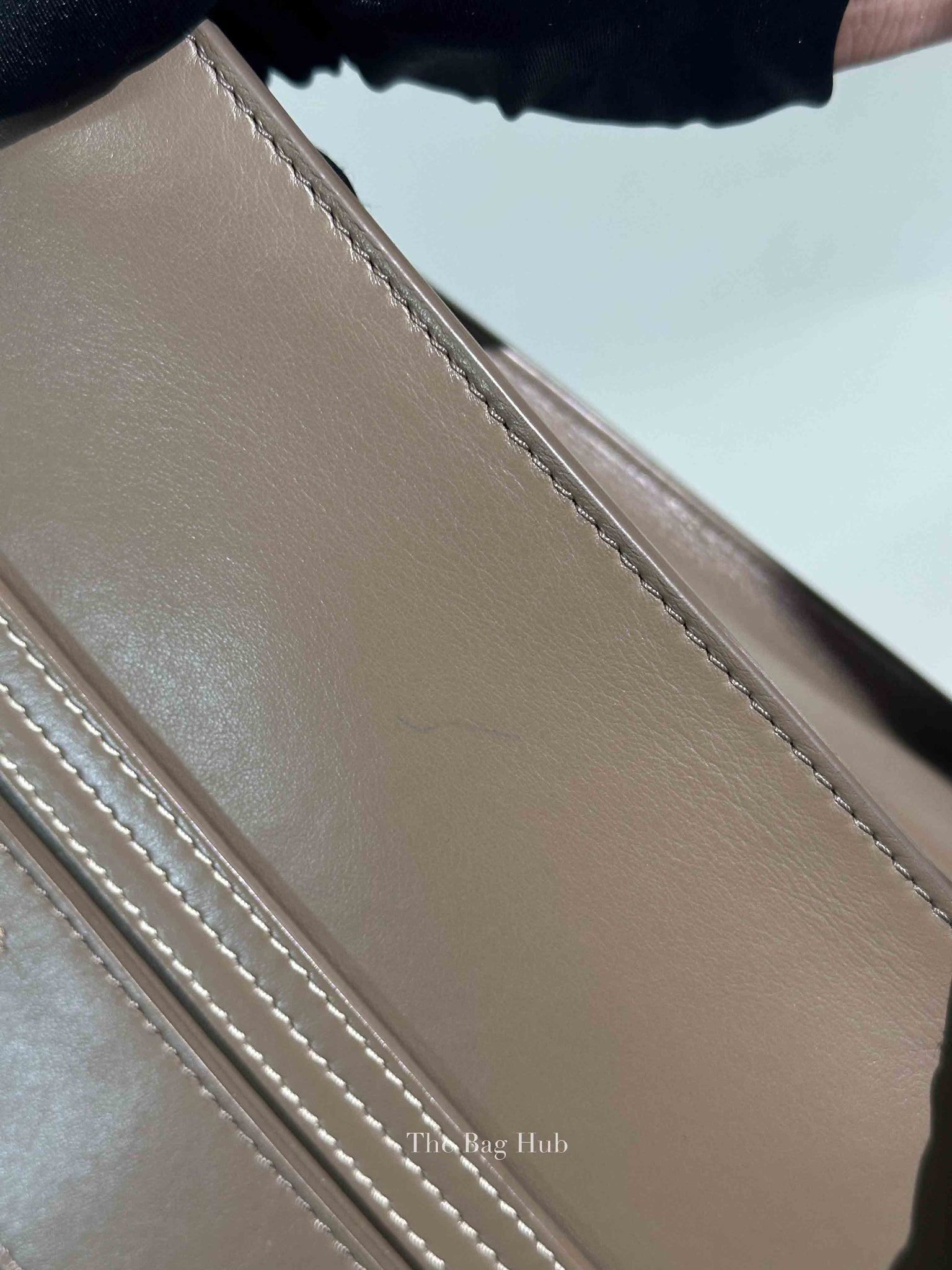 Chloe Taupe Leather Woody Embroidered Medium Tote Bag