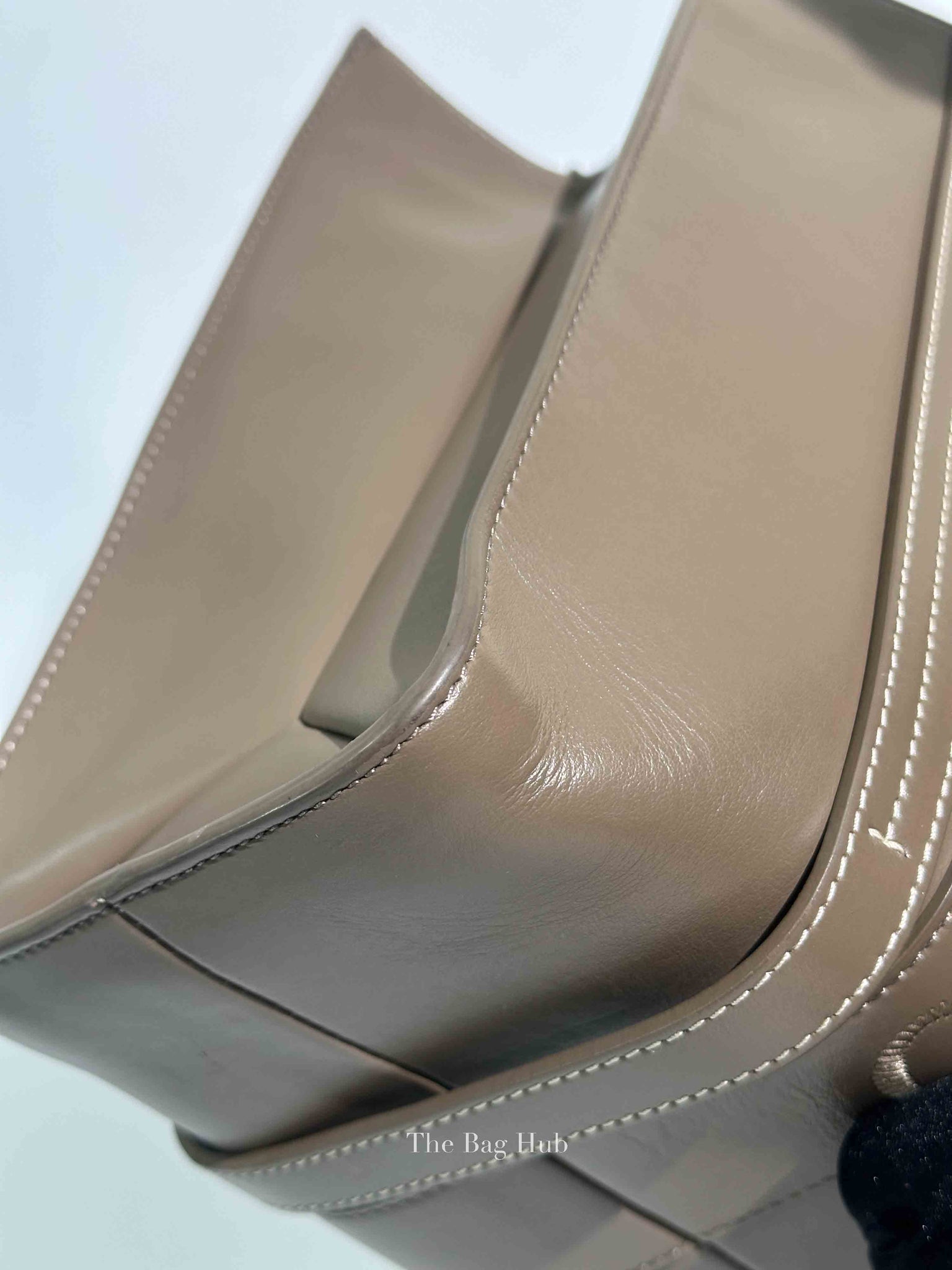 Chloe Taupe Leather Woody Embroidered Medium Tote Bag