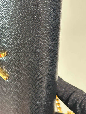 Saint Laurent Black Leather Small Monogram Kate Shoulder Bag