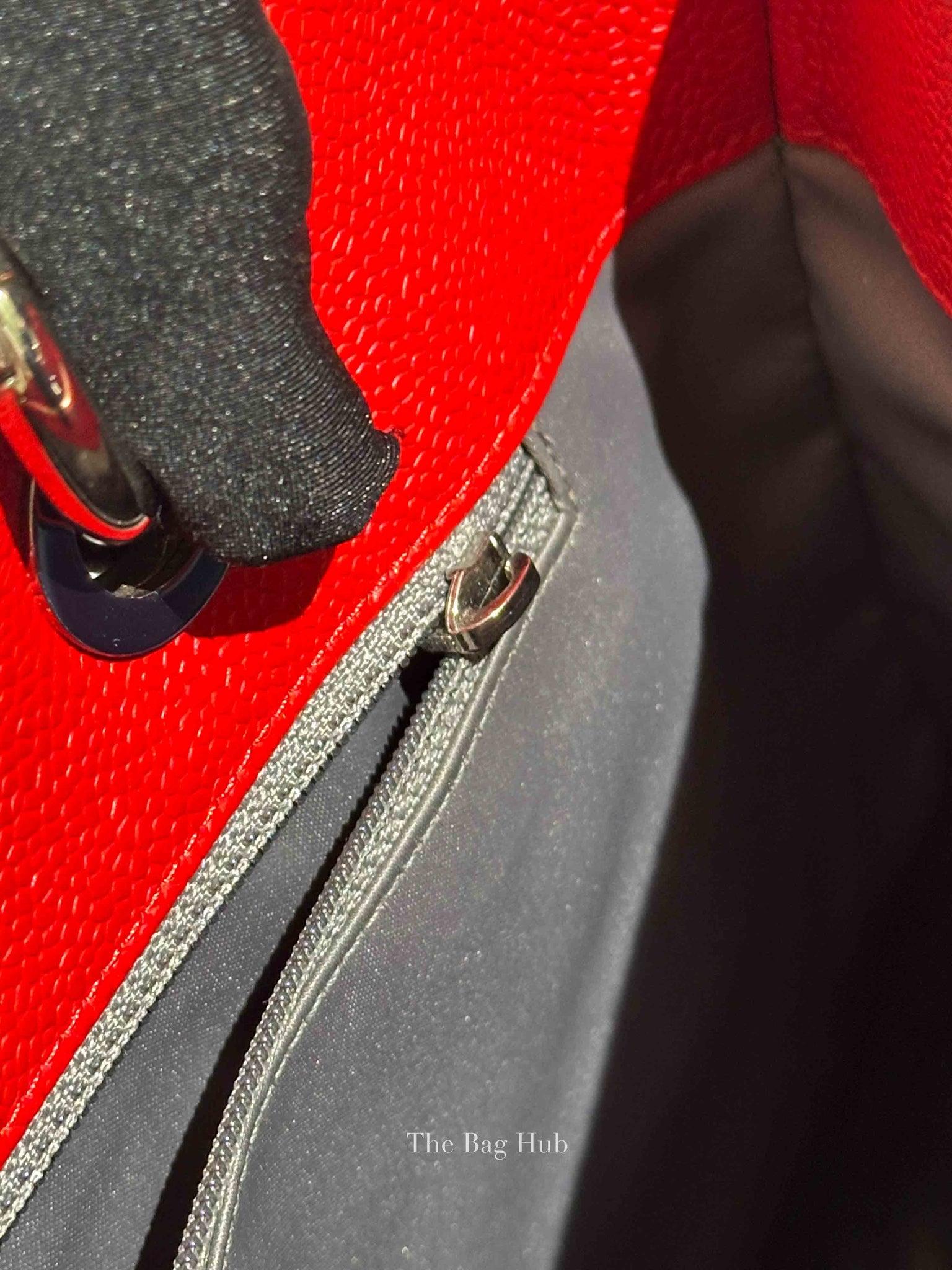 Chanel Red Quilted Caviar Leather Grand Shopping Tote Bag SHW