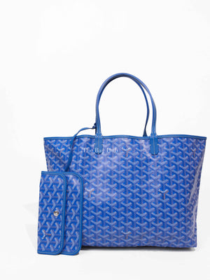 Goyard Sky Blue Canvas Saint Louis PM Tote Bag