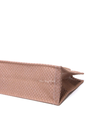 Dior Pink Mesh Embroidered Large Book Tote