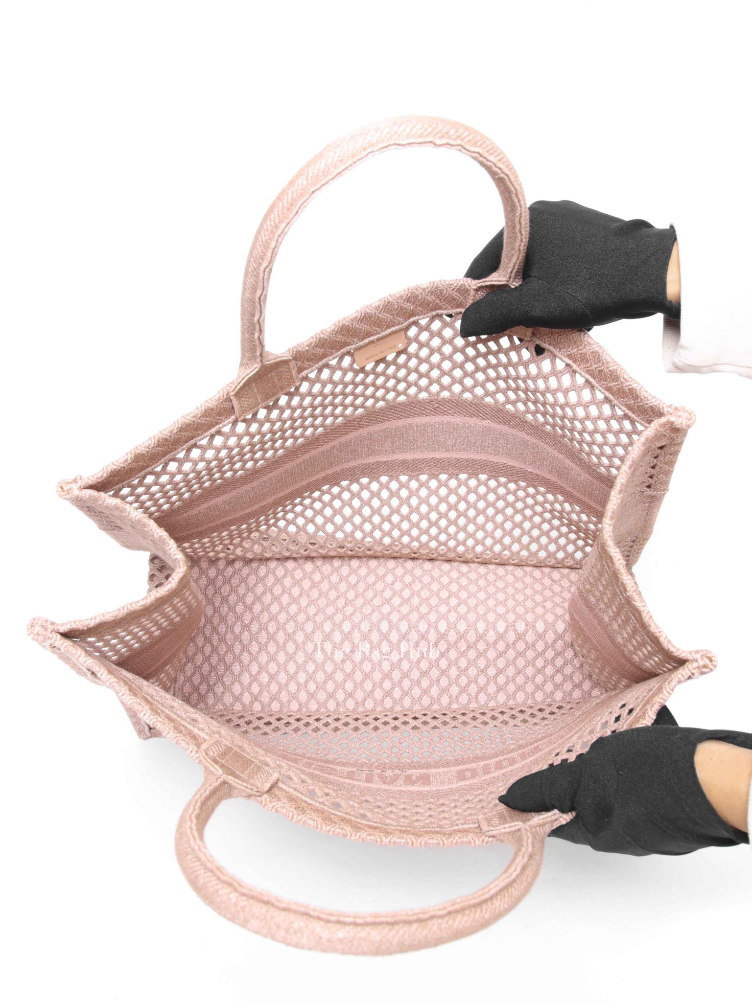 Dior Pink Mesh Embroidered Large Book Tote