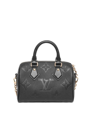 Louis Vuitton Black Monogram Empreinte Leather Speedy Bandouliere 20 Bag