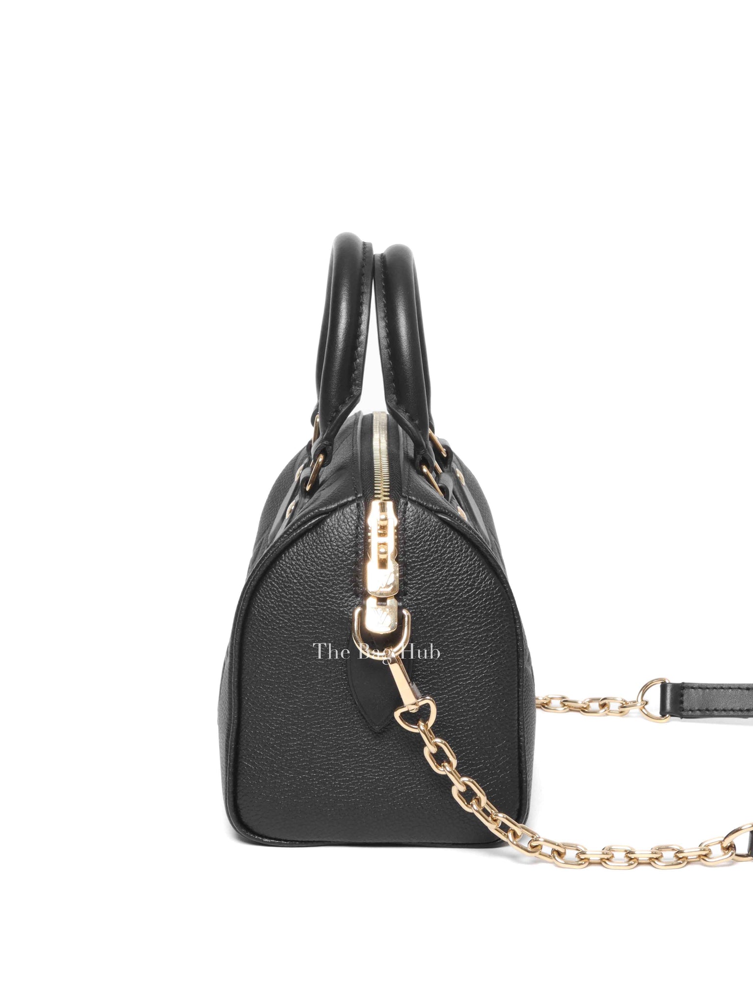 Louis Vuitton Black Monogram Empreinte Leather Speedy Bandouliere 20 Bag