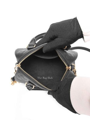 Louis Vuitton Black Monogram Empreinte Leather Speedy Bandouliere 20 Bag