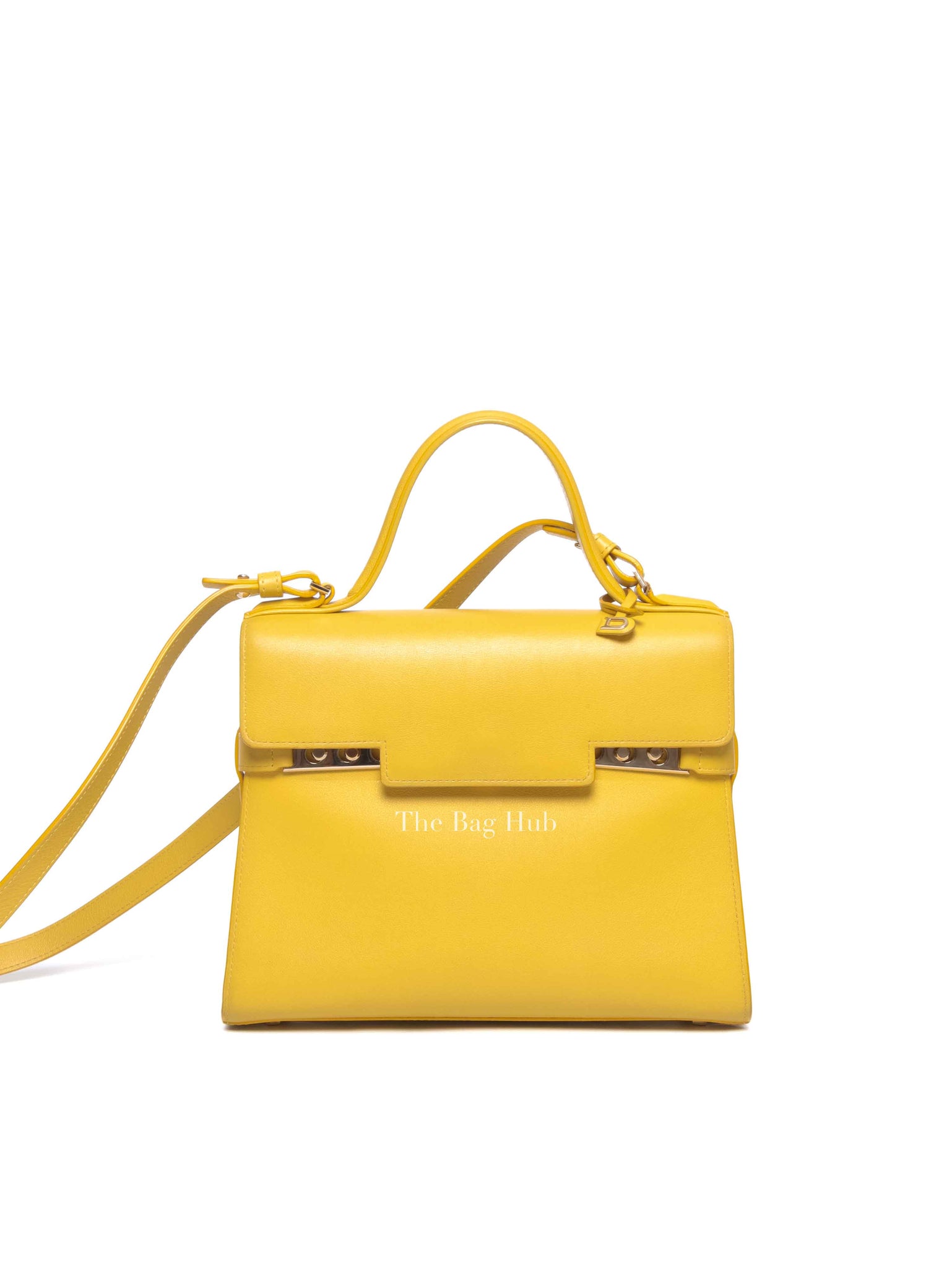 Delvaux Absinthe Lime Leather Tempete Satchel Two Way MM Bag