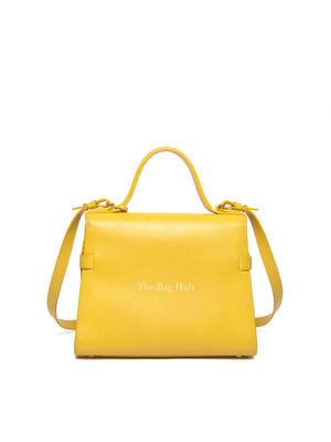 Delvaux Absinthe Lime Leather Tempete Satchel Two Way MM Bag