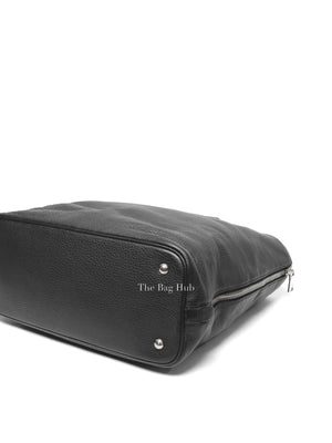 Prada Black Vitello Daino Leather Side Zip Shopping Tote BAG BN2419