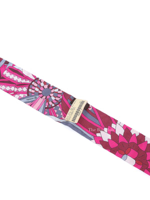 Hermes Fuchsia/Grenat/Gris Silk Les Flots Du Chival Twilly
