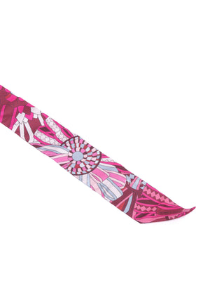 Hermes Fuchsia/Grenat/Gris Silk Les Flots Du Chival Twilly