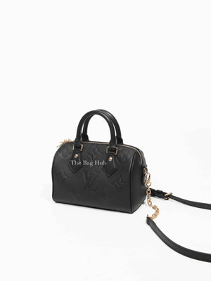 Louis Vuitton Black Monogram Empreinte Leather Speedy Bandouliere 20 Bag