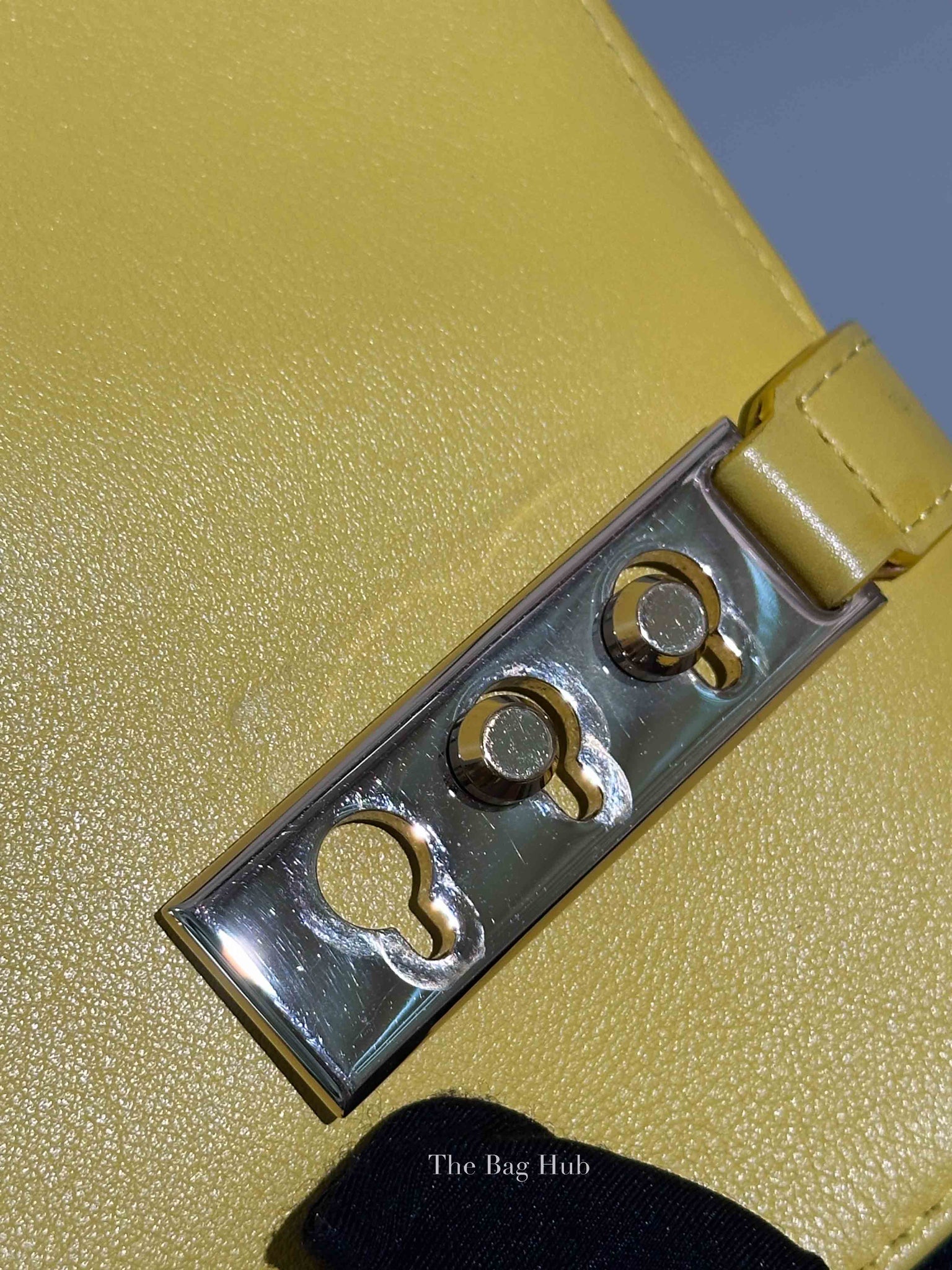 Delvaux Absinthe Lime Leather Tempete Satchel Two Way MM Bag
