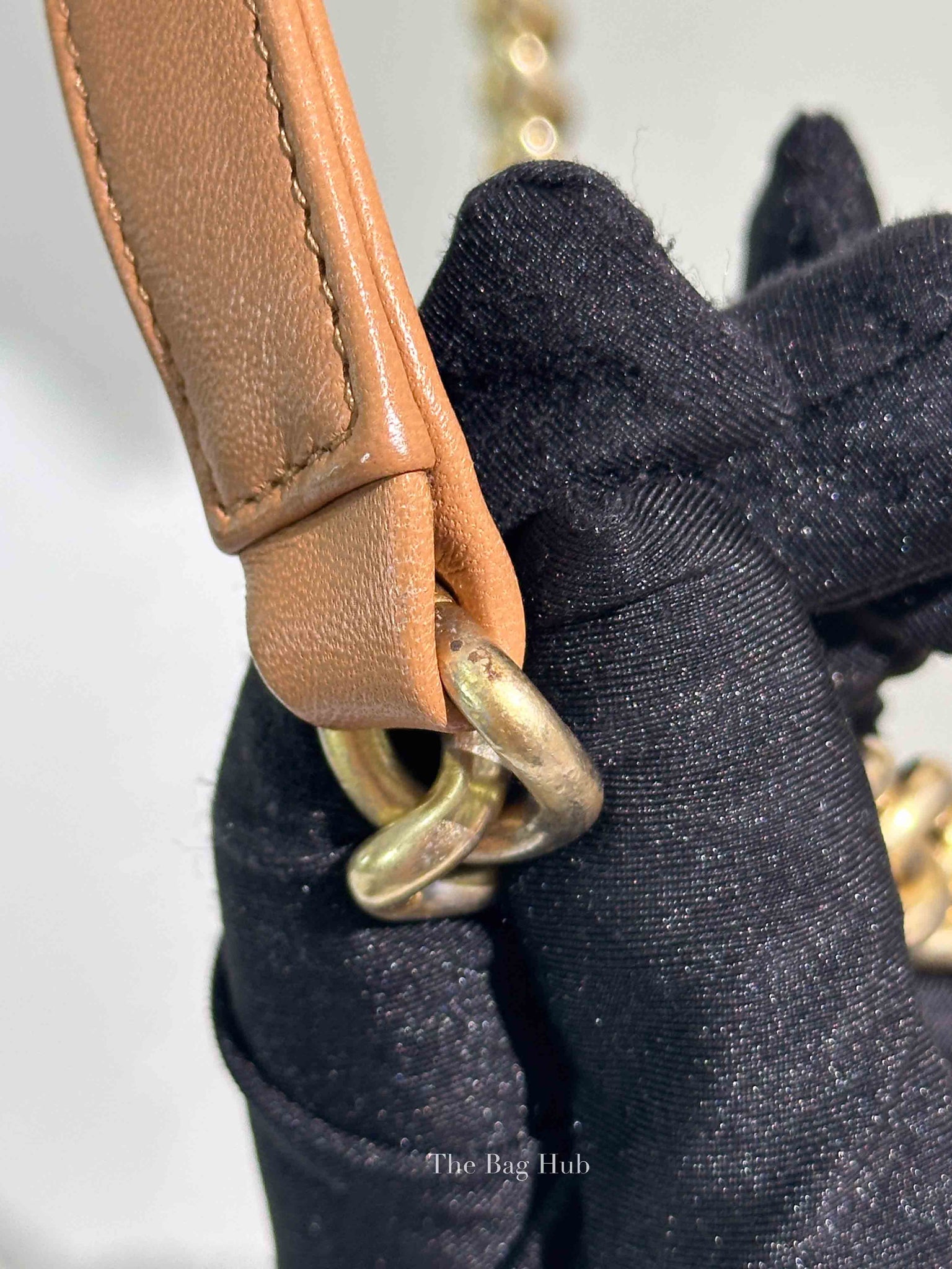Chanel Camel Quilted Lambskin Old Medium Le Boy GHW