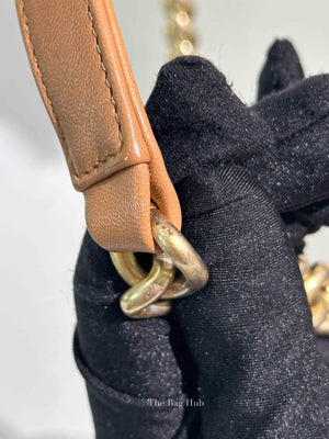 Chanel Camel Quilted Lambskin Old Medium Le Boy GHW