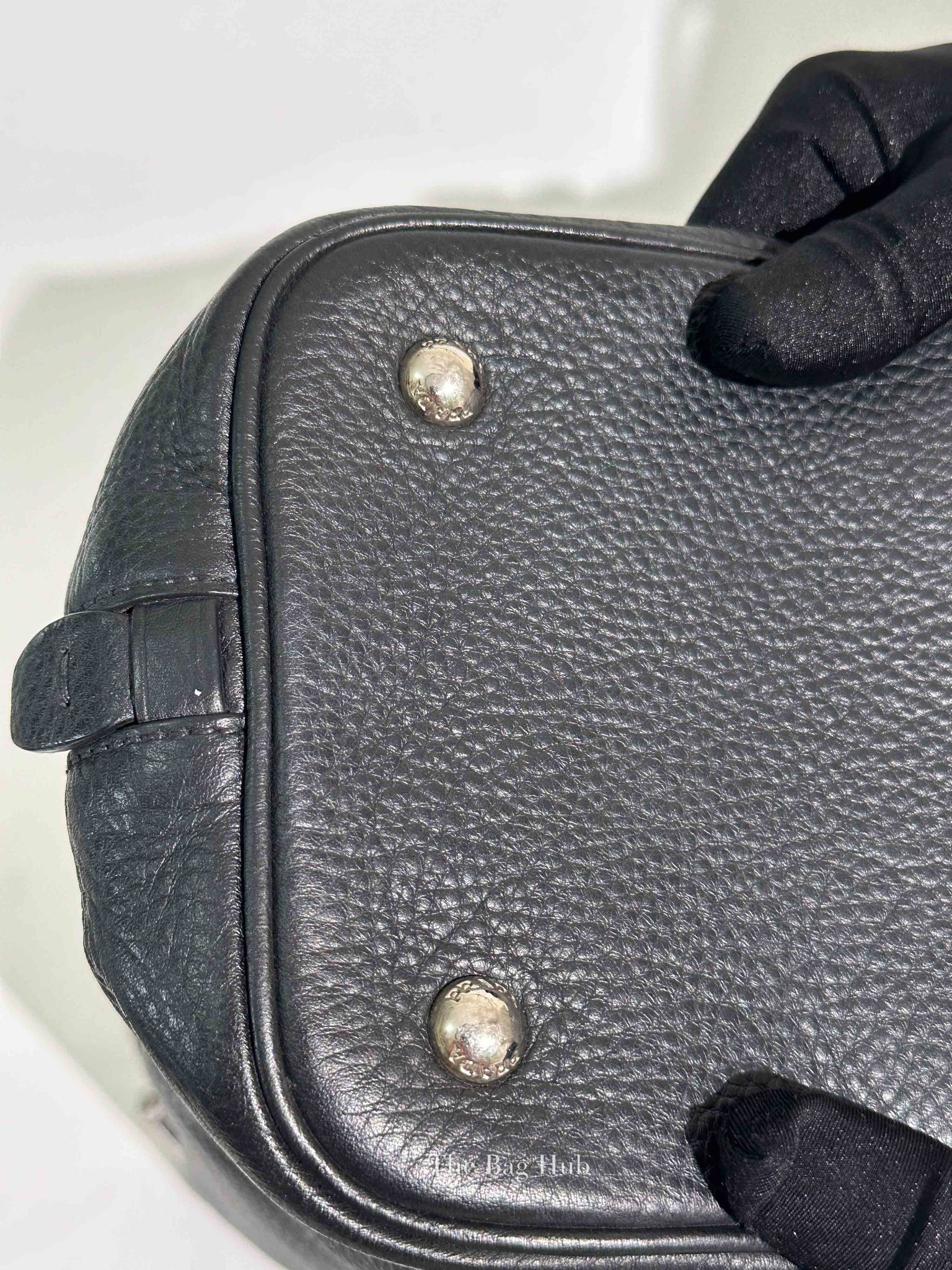 Prada Black Vitello Daino Leather Side Zip Shopping Tote BAG BN2419