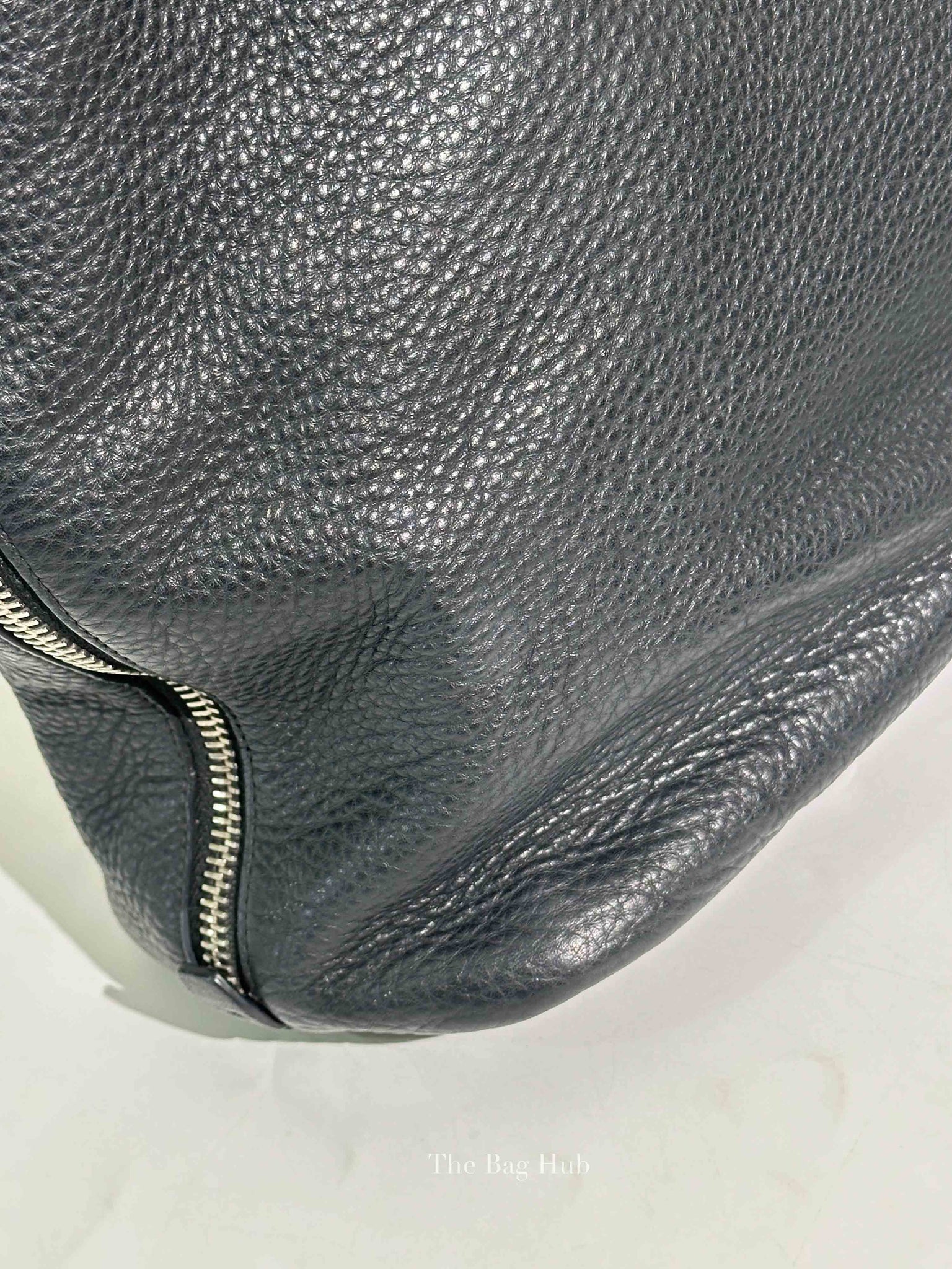 Prada Black Vitello Daino Leather Side Zip Shopping Tote BAG BN2419