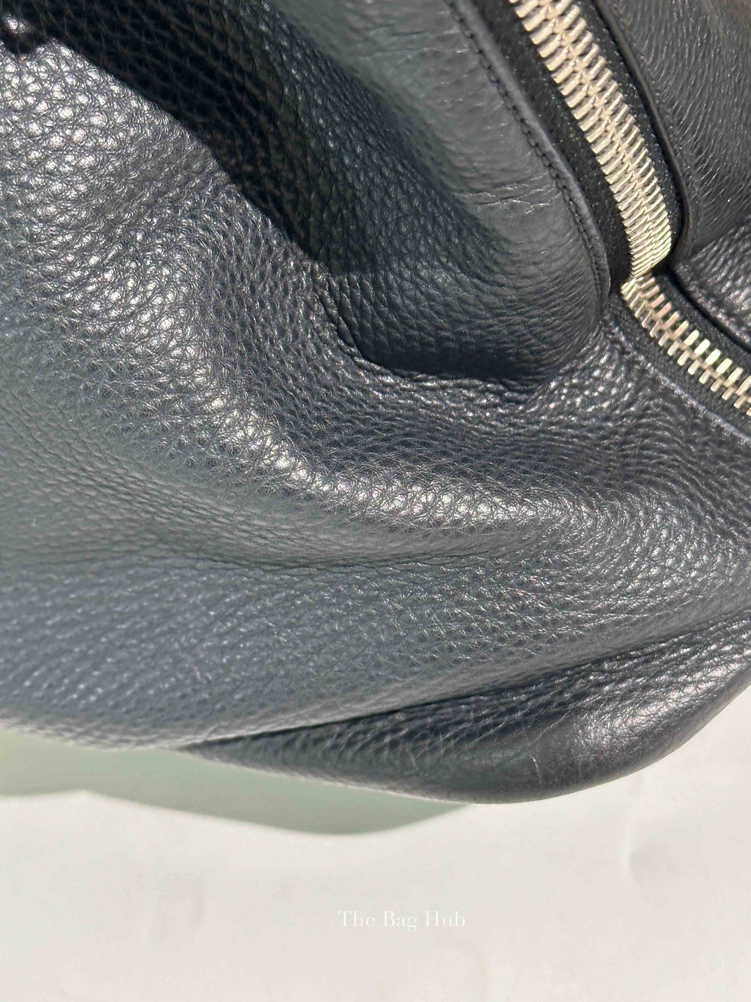 Prada Black Vitello Daino Leather Side Zip Shopping Tote BAG BN2419