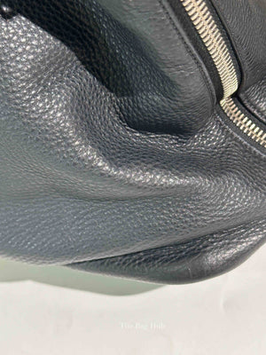 Prada Black Vitello Daino Leather Side Zip Shopping Tote BAG BN2419