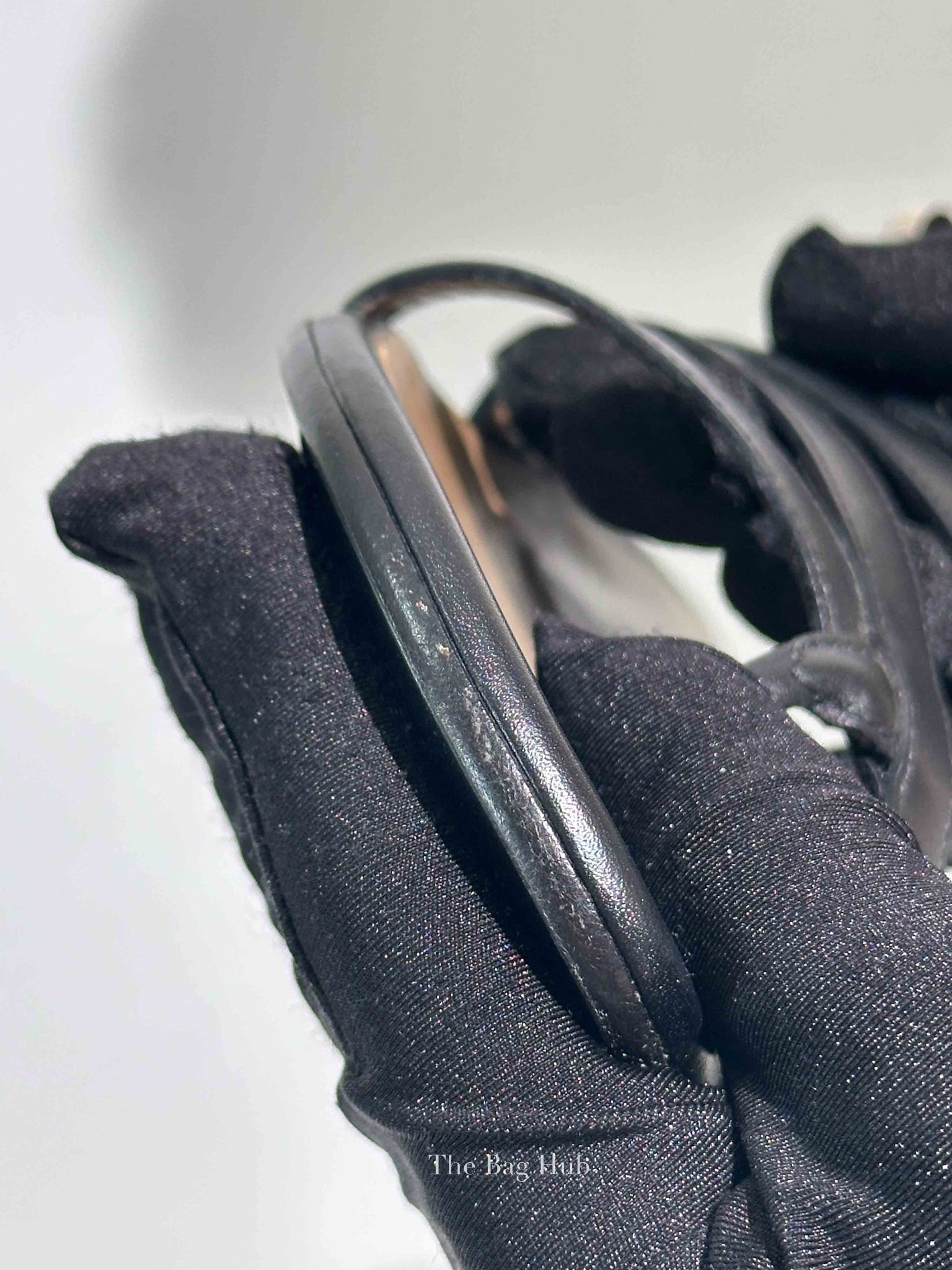 Hermes Black Leather Transat Sandals Size 36