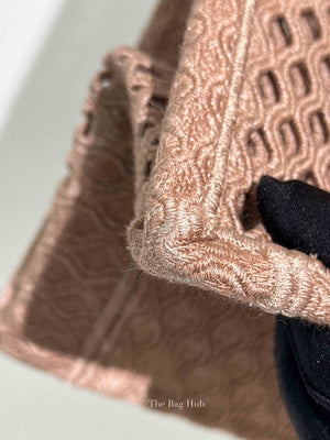 Dior Pink Mesh Embroidered Large Book Tote