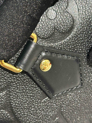 Louis Vuitton Black Monogram Empreinte Leather Speedy Bandouliere 20 Bag