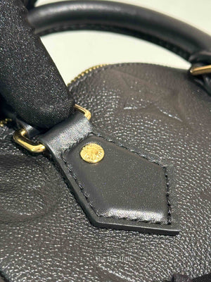 Louis Vuitton Black Monogram Empreinte Leather Speedy Bandouliere 20 Bag