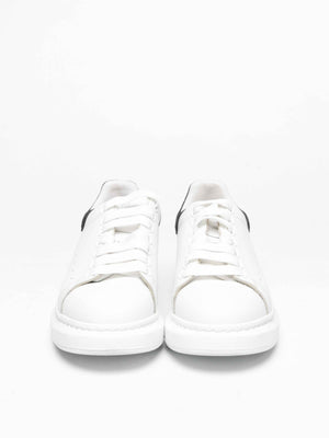 Alexander McQueen White/Black Croc Suede/Leather Oversized Sneakers Size 39.5 D