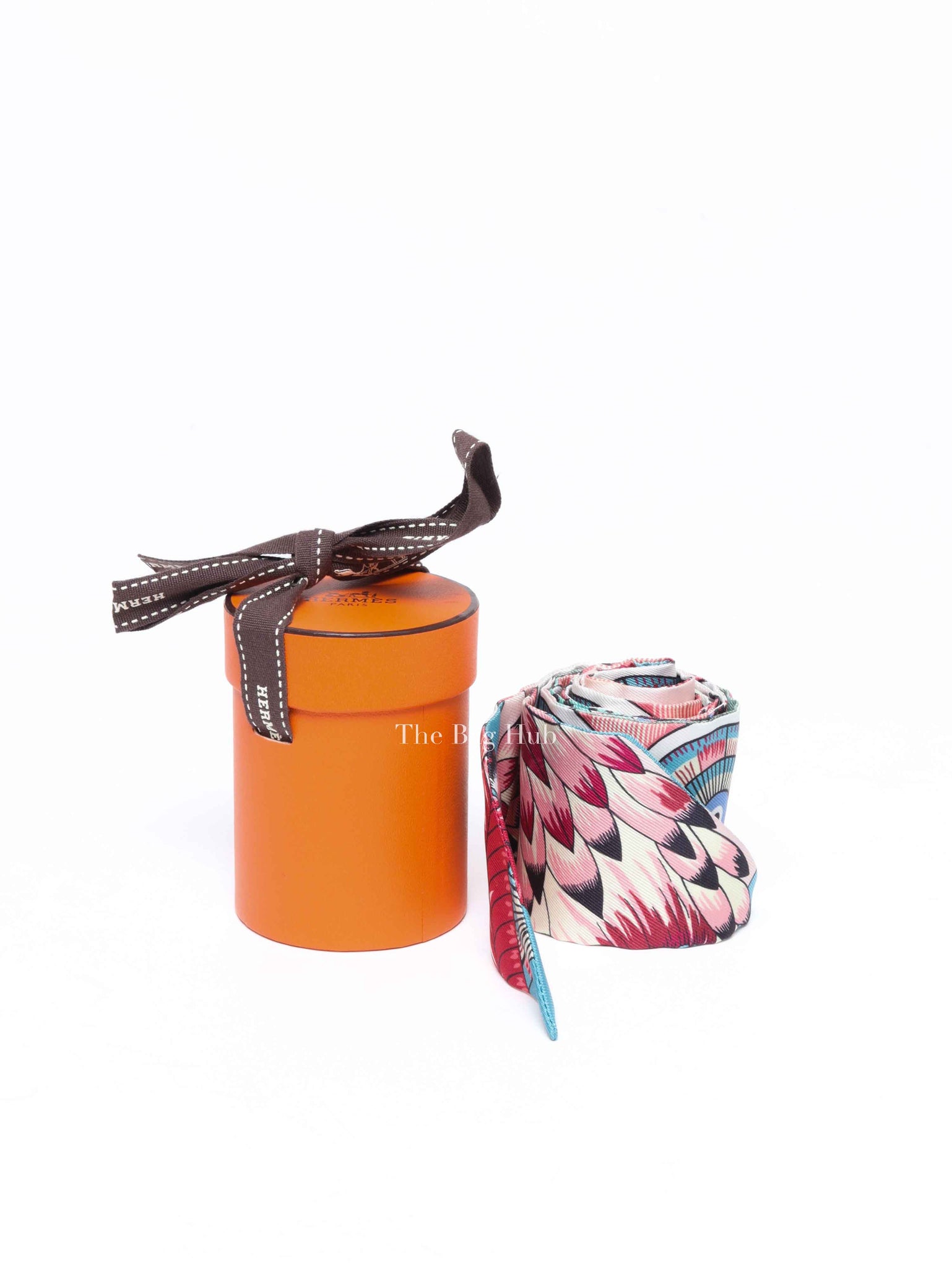 Hermes Rose Nacre/ Vert/ Framboise Silk The Savana Dance Twilly