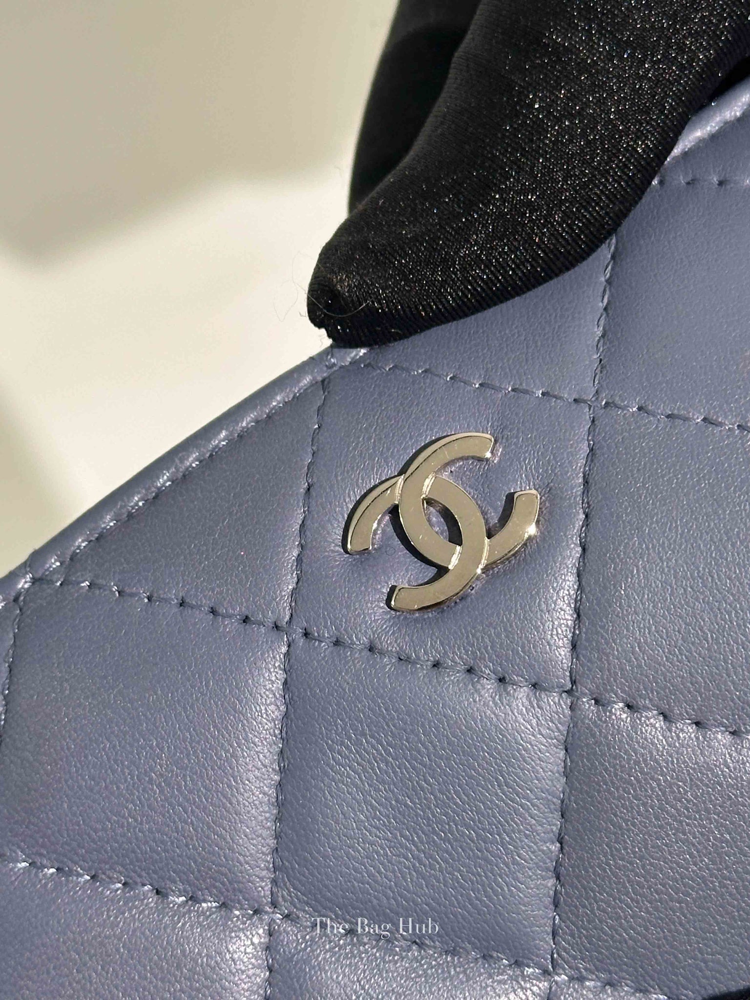 Chanel Blue Quilted Lambskin Yen Long Wallet