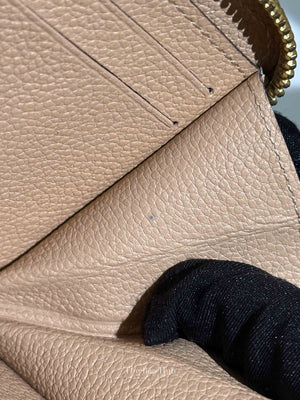 Louis Vuitton Dune Clemence Leather Empreinte Zipped Wallet
