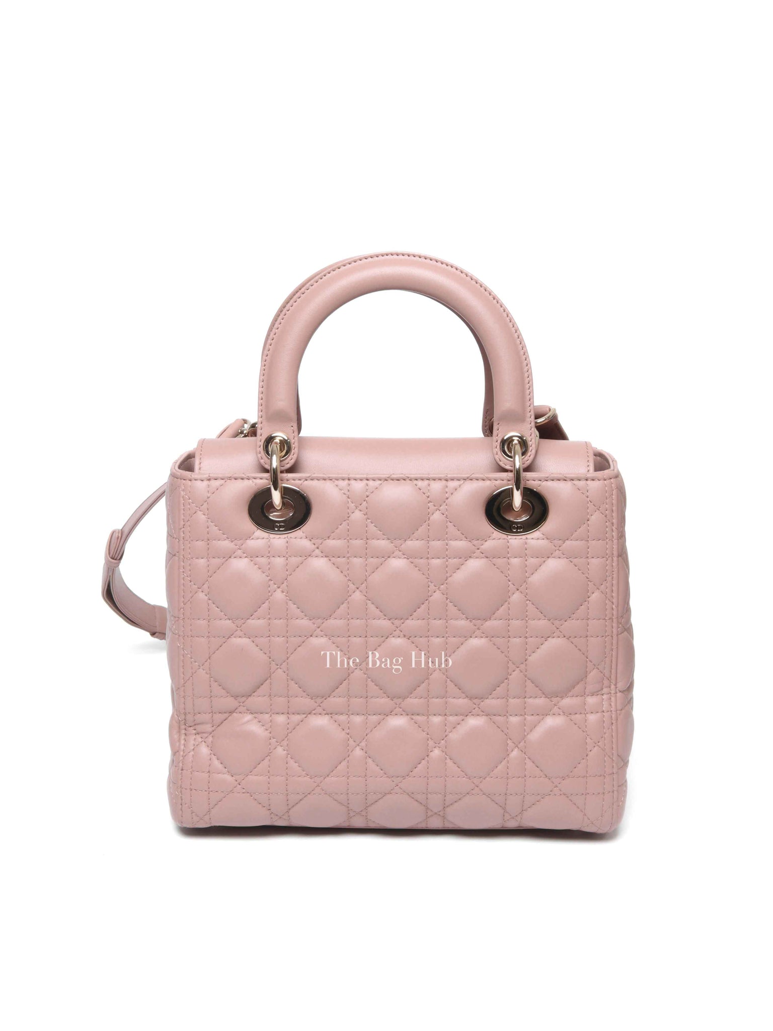 Dior Blush Pink Quilted Leather Cannage Lady Dior Medium Bag